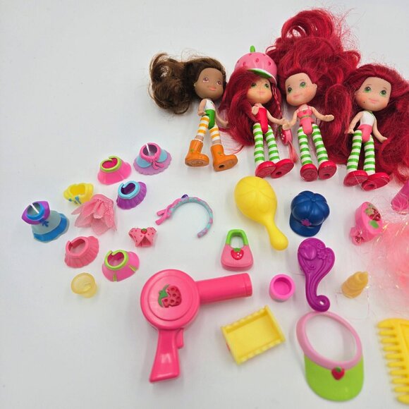 Strawberry Shortcake Mini Dolls 3” Hasbro Lot Figures And Accessories Be… - Picture 5 of 8